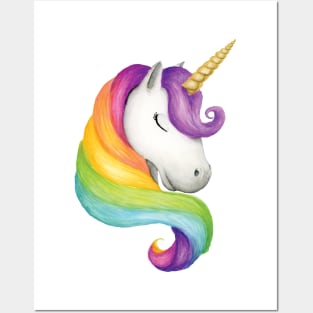 Rainbow Unicorn Posters and Art